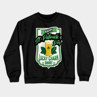 Happy St Patrick's Day Lucky Shamrock Crewneck Sweatshirt